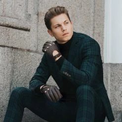 Fratelli Orsini Mario (dark Brown) - Lambskin Leather Driving Gloves & Touchscreen