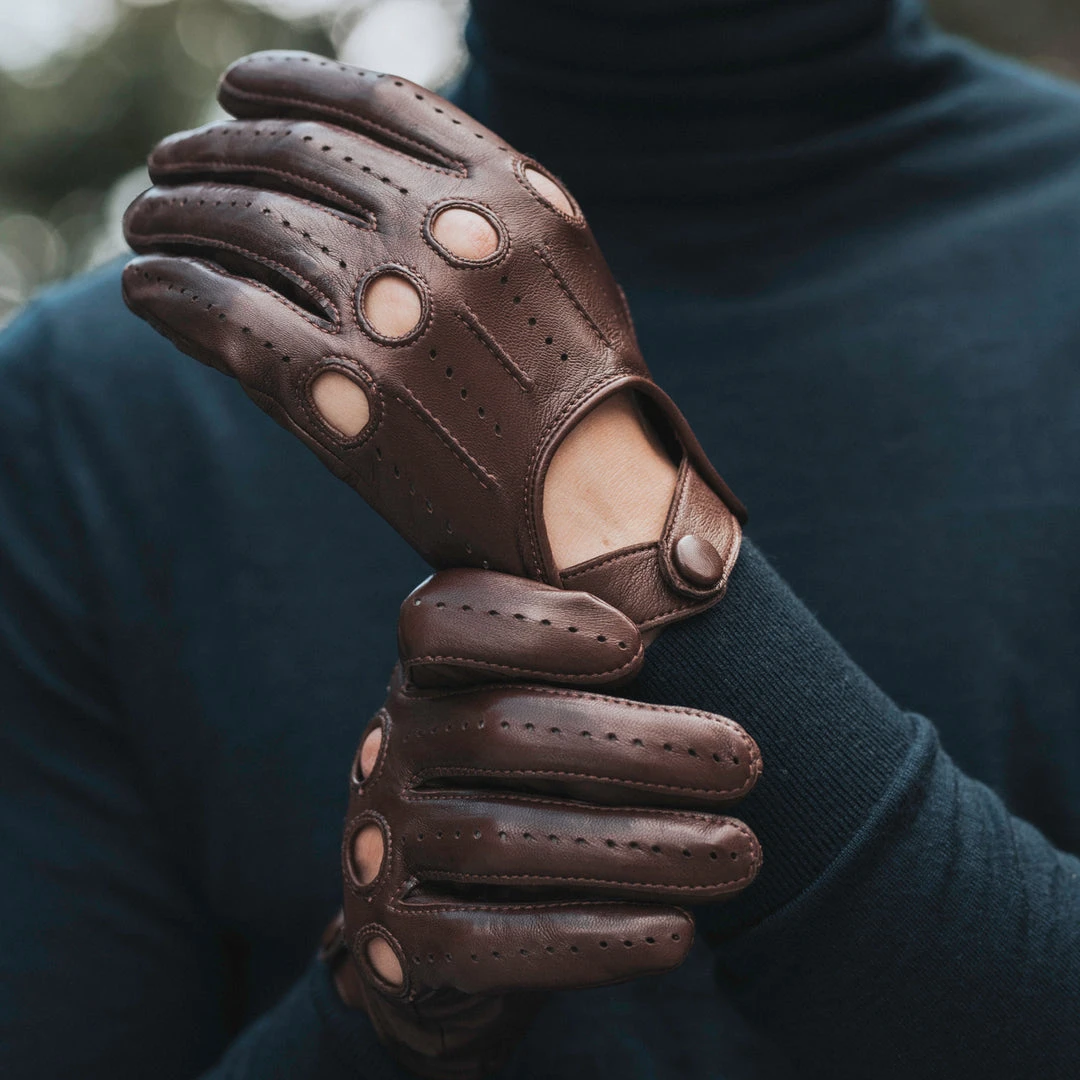 Fratelli Orsini Mario (brown) - Lambskin Leather Driving Gloves Fratelli Orsini Mario (brown) - Lambskin Leather Driving Gloves