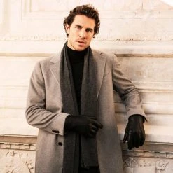 Fratelli Orsini Aldo (black) - Lambskin Leather Gloves With Lambswool Lining & Touchscreen