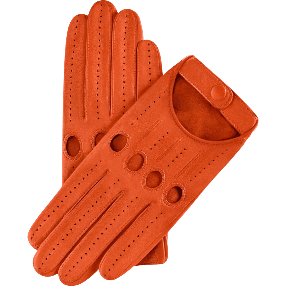 Fratelli Orsini Alessa (orange) - Lambskin Leather Driving Gloves Fratelli Orsini Alessa (orange) - Lambskin Leather Driving Gloves