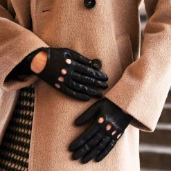 Fratelli Orsini Alessa (black) - Lambskin Leather Driving Gloves Women's Gloves