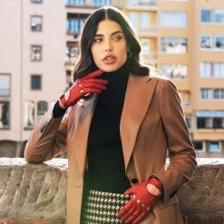 Fratelli Orsini Alessa (red) - Lambskin Leather Driving Gloves 9 Fratelli Orsini Alessa (red) - Lambskin Leather Driving Gloves
