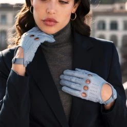 Fratelli Orsini Women's Gloves Alessa (sky) - Lambskin Leather Driving Gloves