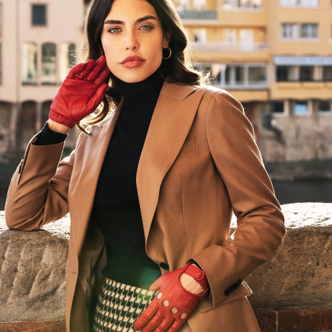 Fratelli Orsini Alessa (red) - Lambskin Leather Driving Gloves Fratelli Orsini Alessa (red) - Lambskin Leather Driving Gloves
