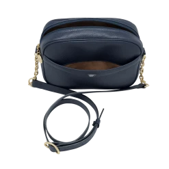 Fratelli Orsini Leather Bags Alessandra - Calf Leather Women’s Bag With Cross-body Strap In Metal And Leather Chain