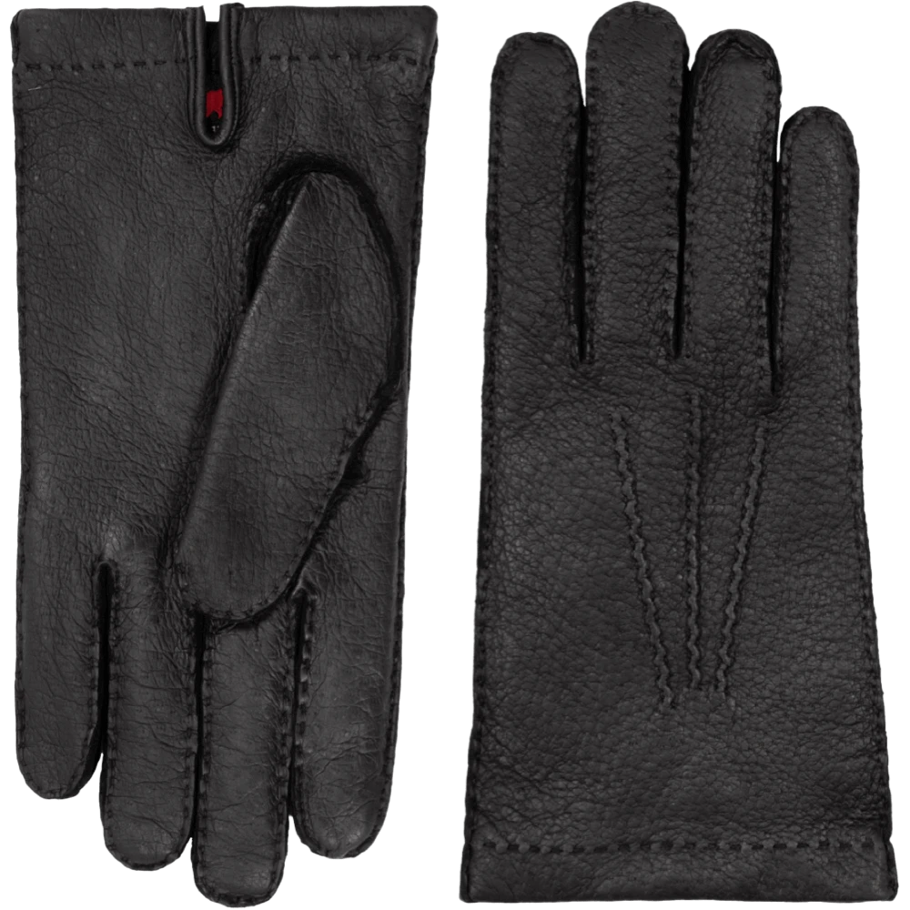 Fratelli Orsini Men's Gloves Antonio (black) - Peccary Leather Gloves With Cashmere Lining 1 Fratelli Orsini Men's Gloves Antonio (black) - Peccary Leather Gloves With Cashmere Lining