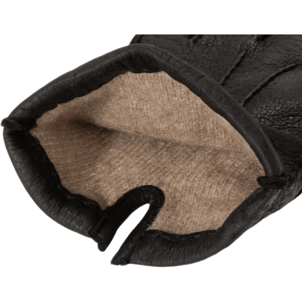 Fratelli Orsini Men's Gloves Antonio (black) - Peccary Leather Gloves With Cashmere Lining 2 Fratelli Orsini Men's Gloves Antonio (black) - Peccary Leather Gloves With Cashmere Lining