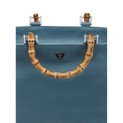 Fratelli Orsini Fiammetta - Calf Leather Women’s Handbag With Bamboo Handles