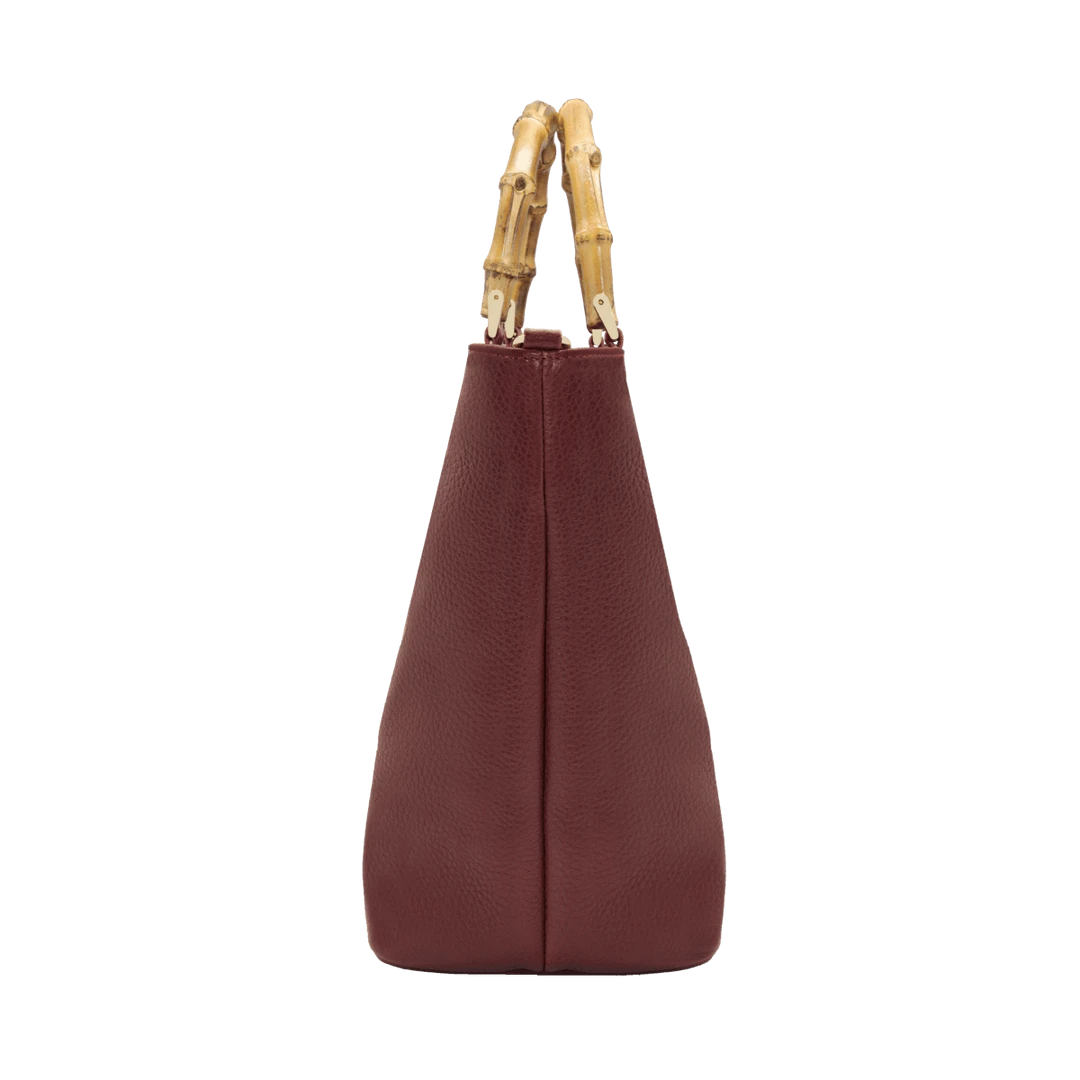 Fratelli Orsini Leather Bags Fiorenza - Calf Leather Women’s Handbag With Bamboo Handles Fratelli Orsini Leather Bags Fiorenza - Calf Leather Women’s Handbag With Bamboo Handles