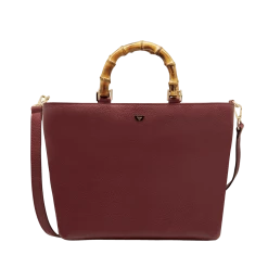 Fratelli Orsini Leather Bags Fiorenza - Calf Leather Women’s Handbag With Bamboo Handles