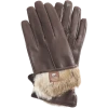 Fratelli Orsini Women's Gloves Francesca (brown) - Lambskin Leather Gloves With Brown Fur Lining
