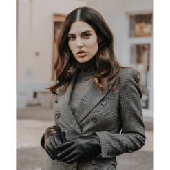 Fratelli Orsini Francesca (black) - Lambskin Leather Gloves With Brown Fur Lining Women's Gloves 5 Fratelli Orsini Francesca (black) - Lambskin Leather Gloves With Brown Fur Lining Women's Gloves