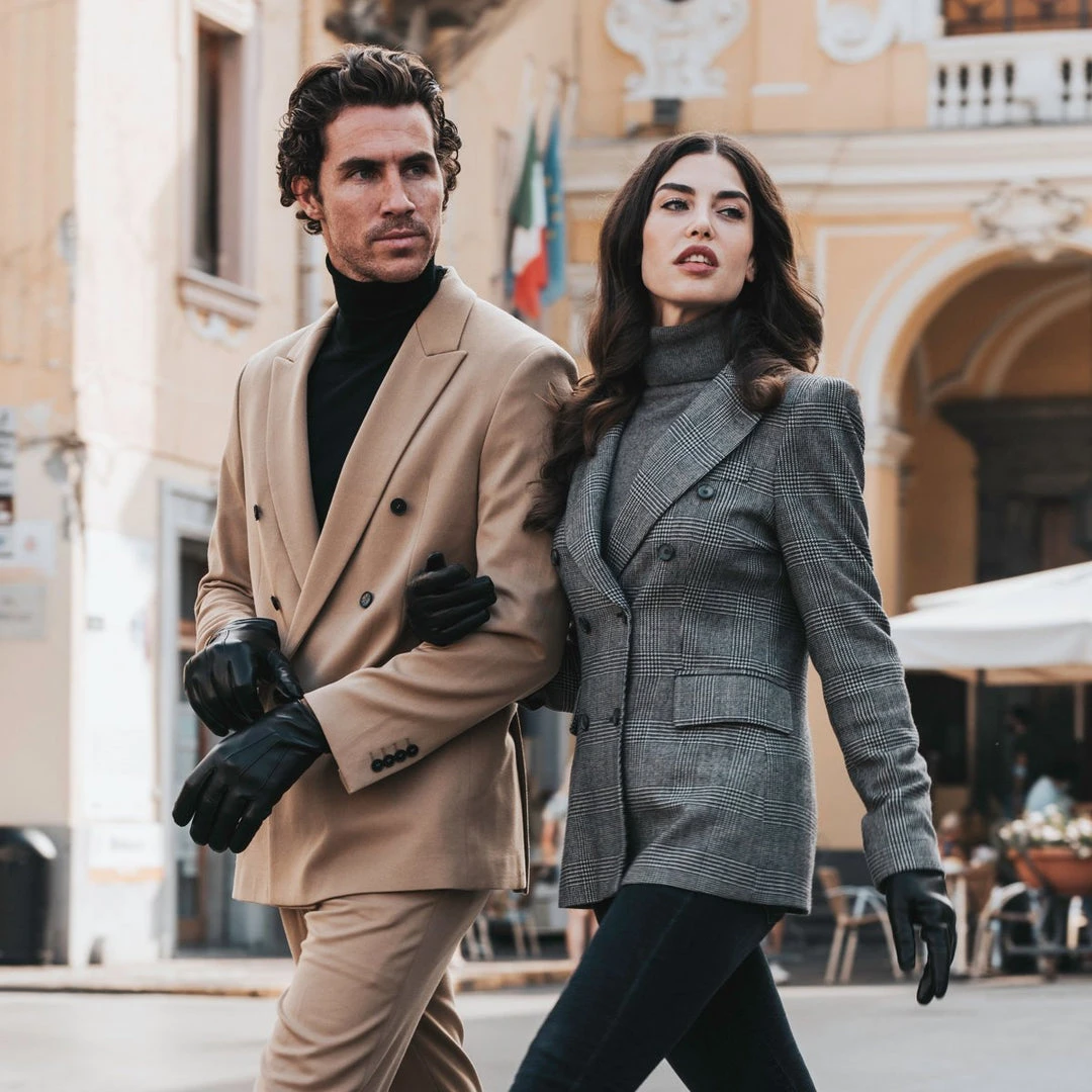 Fratelli Orsini Giovanni (black) - Lambskin Leather Gloves With Cashmere Lining & Touchscreen Men's Gloves 9 Fratelli Orsini Giovanni (black) - Lambskin Leather Gloves With Cashmere Lining & Touchscreen Men's Gloves