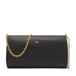 Fratelli Orsini Leather Bags Lalla - Calf Leather Women’s Clutch With Detachable Metal Chain Shoulder Strap