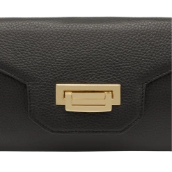 Fratelli Orsini Leather Bags Lalla - Calf Leather Women’s Clutch With Detachable Metal Chain Shoulder Strap