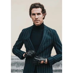 Fratelli Orsini Men's Gloves Leonardo (black) - American Deerskin Leather Driving Gloves