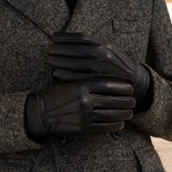 Fratelli Orsini Men's Gloves Lorenzo (black) - American Deerskin Leather Gloves With Cashmere Lining 19 Fratelli Orsini Men's Gloves Lorenzo (black) - American Deerskin Leather Gloves With Cashmere Lining