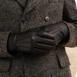 Fratelli Orsini Men's Gloves Lorenzo (black) - American Deerskin Leather Gloves With Cashmere Lining 21 Fratelli Orsini Men's Gloves Lorenzo (black) - American Deerskin Leather Gloves With Cashmere Lining