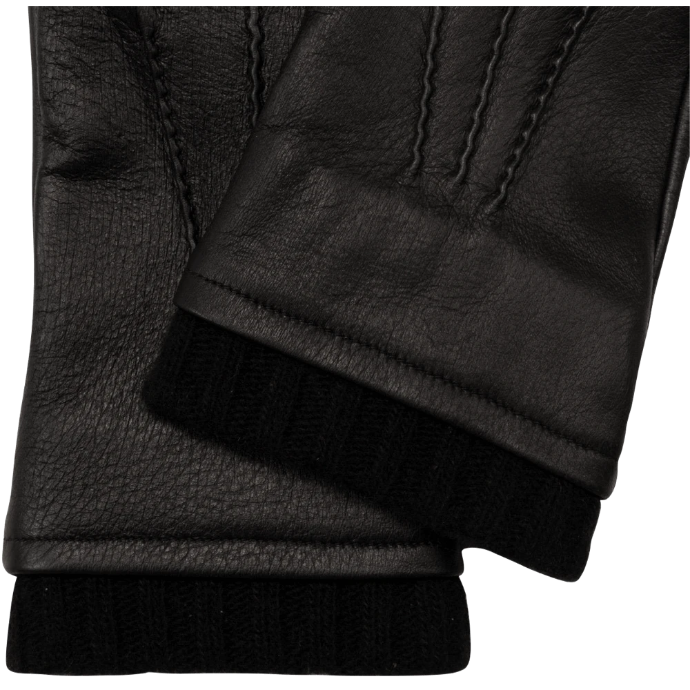 Fratelli Orsini Men's Gloves Lorenzo (black) - American Deerskin Leather Gloves With Cashmere Lining 3 Fratelli Orsini Men's Gloves Lorenzo (black) - American Deerskin Leather Gloves With Cashmere Lining