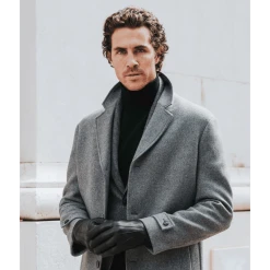 Fratelli Orsini Marco (black) - Lambskin Leather Gloves With White Fur Lining Men's Gloves 8 Fratelli Orsini Marco (black) - Lambskin Leather Gloves With White Fur Lining Men's Gloves