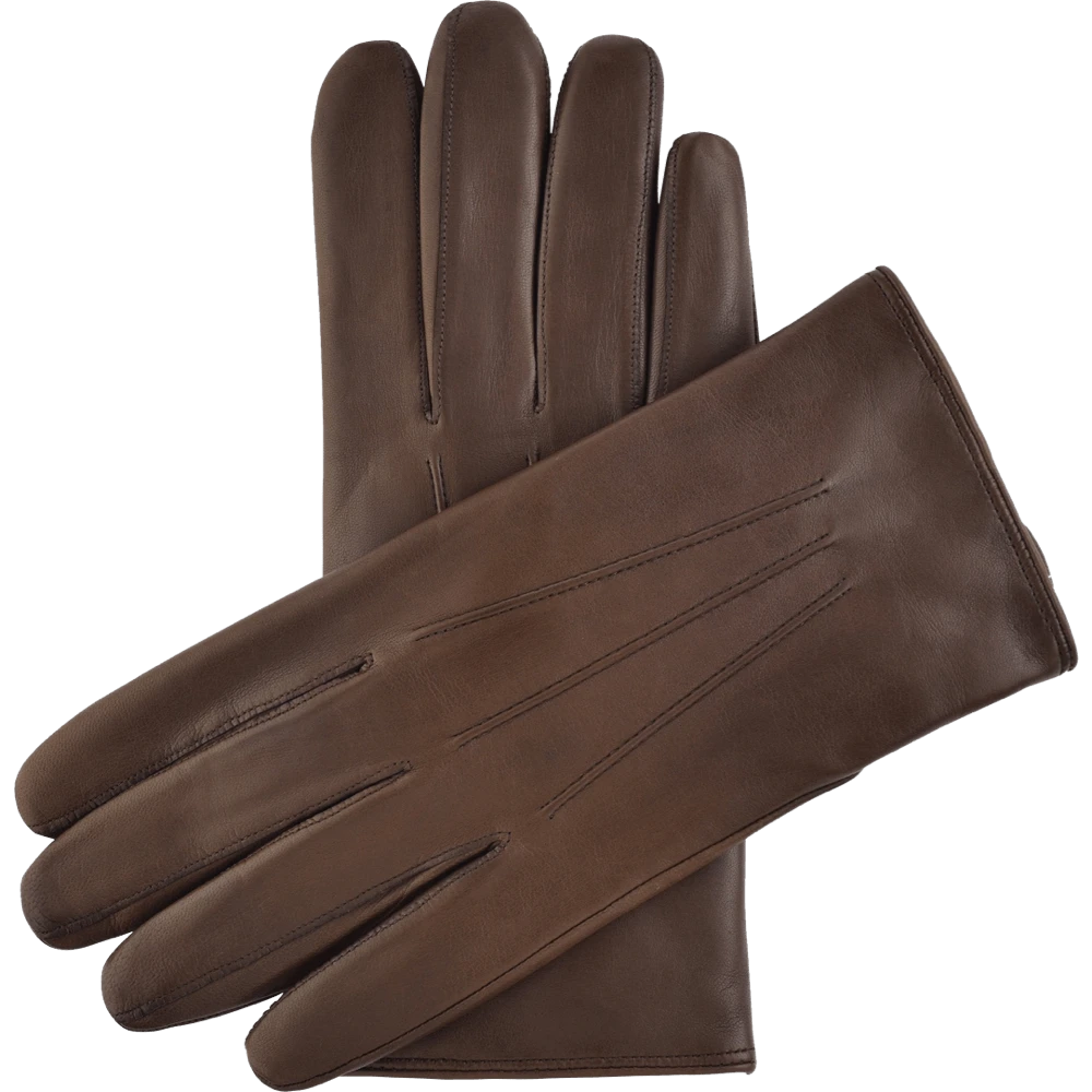 Fratelli Orsini Marco (brown) - Lambskin Leather Gloves With Brown Fur Lining 3 Fratelli Orsini Marco (brown) - Lambskin Leather Gloves With Brown Fur Lining