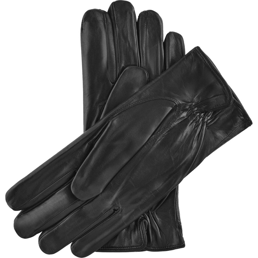 Fratelli Orsini Marco (black) - Lambskin Leather Gloves With White Fur Lining Men's Gloves Fratelli Orsini Marco (black) - Lambskin Leather Gloves With White Fur Lining Men's Gloves