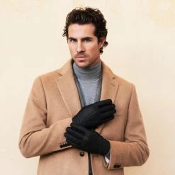 Fratelli Orsini Men's Gloves Antonio (black) - Peccary Leather Gloves With Cashmere Lining 15 Fratelli Orsini Men's Gloves Antonio (black) - Peccary Leather Gloves With Cashmere Lining