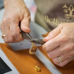 Fratelli Orsini Frida R - Calf Leather Women’s Bucket Handbag With Circular Resin Handles Leather Bags