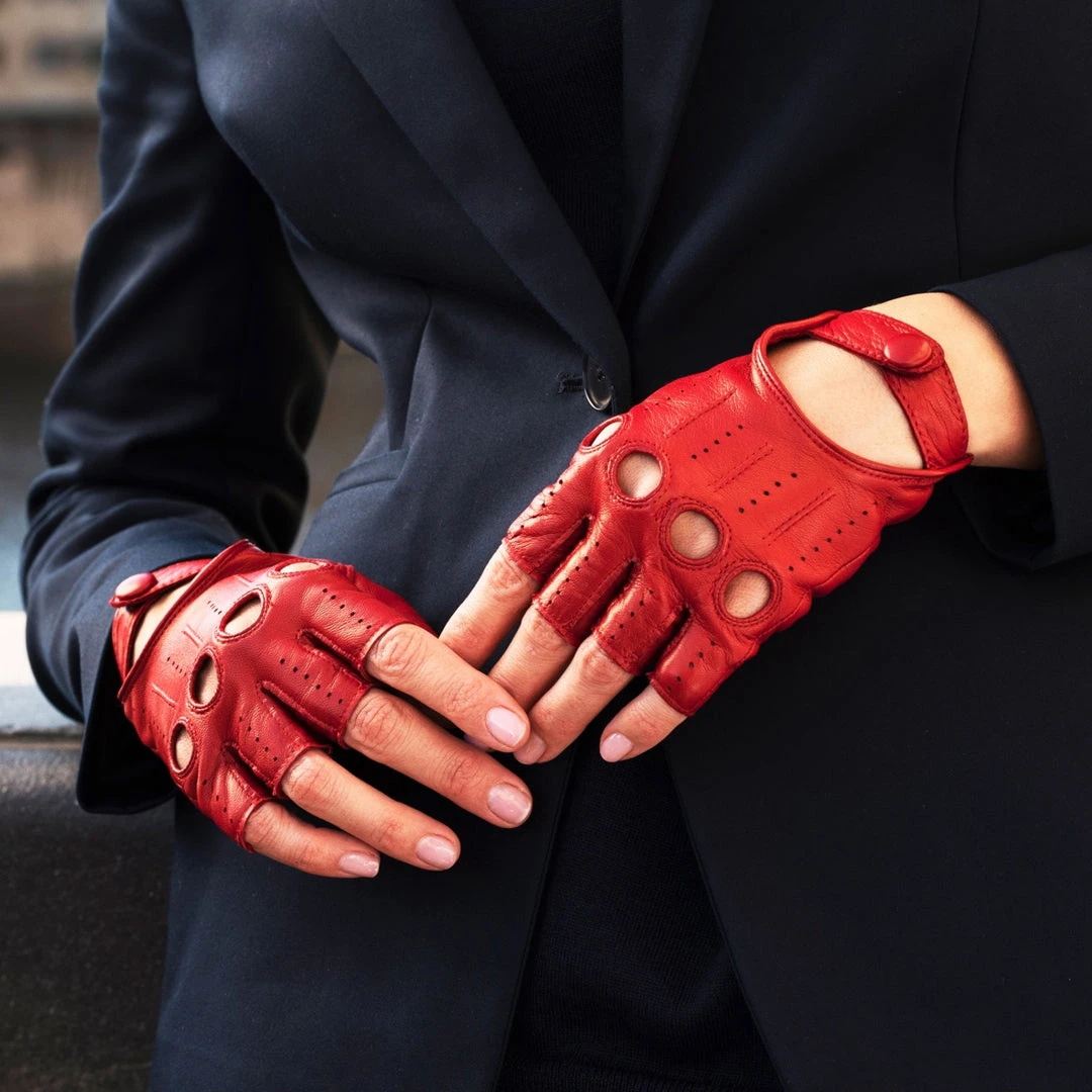 Fratelli Orsini Rossana (red) - Lambskin Leather Driving Gloves Fratelli Orsini Rossana (red) - Lambskin Leather Driving Gloves