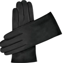 Fratelli Orsini Sofia (black) - Lambskin Leather Gloves With Silk Lining