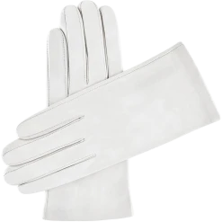 Fratelli Orsini Sofia (white) - Lambskin Leather Gloves With Silk Lining