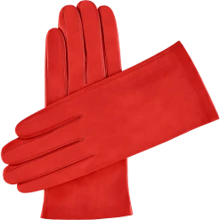 Fratelli Orsini Women's Gloves Sofia (red) - Lambskin Leather Gloves With Silk Lining